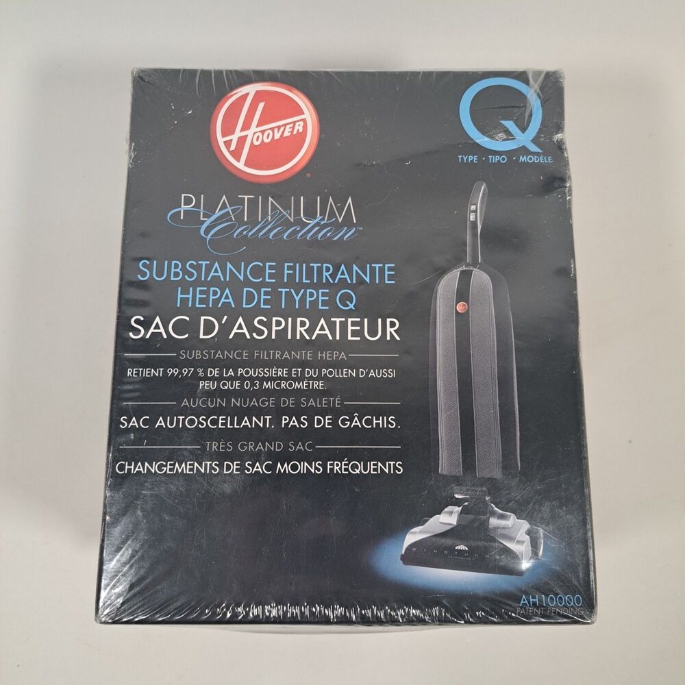 New Hoover AH10000 Platinum Type-Q HEPA Vacuum Cleaner Bags AH10005 Type-1 Pack